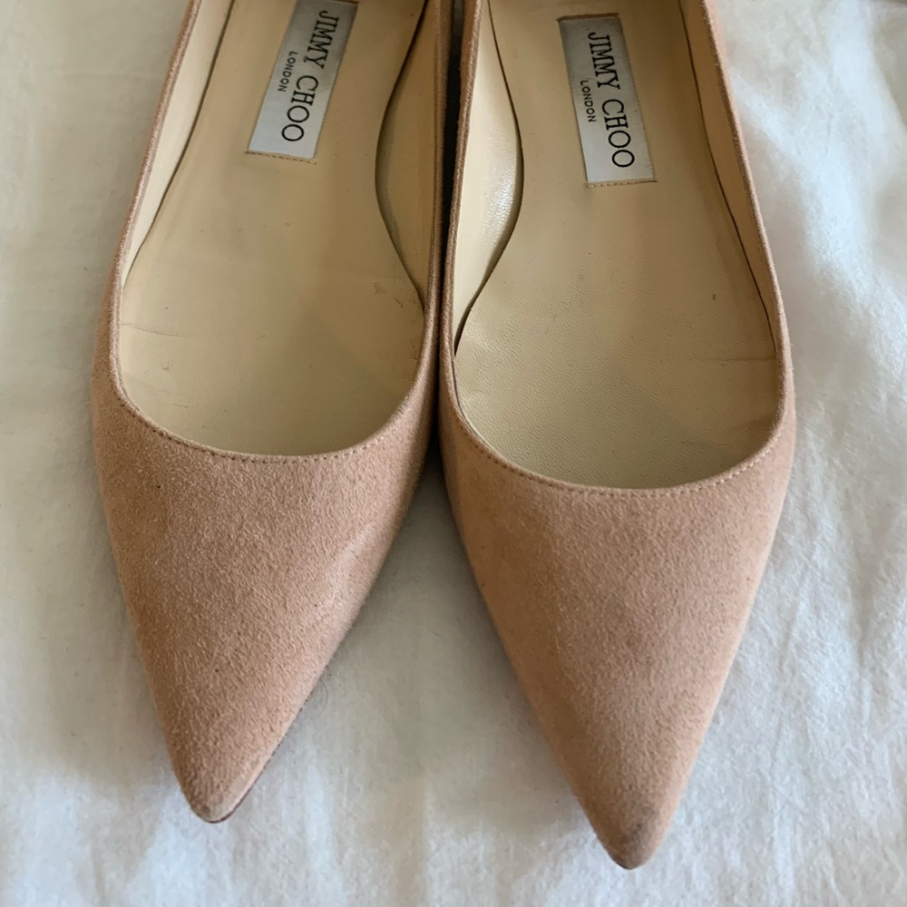 Jimmy Choo Alina Powder Pink Flats